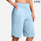 Women's High-Waist Yoga Shorts with Pockets