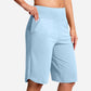 Women's High-Waist Yoga Shorts with Pockets