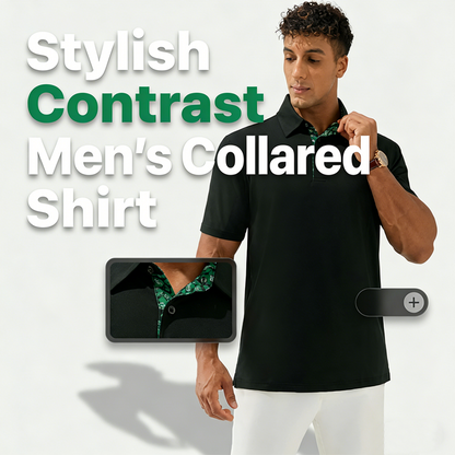 👔 60% OFF NOW! ✨Men's Short-Sleeve Collared Top with Contrast Placket