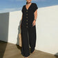 Women‘s Summer Casual Button Front Jumpsuit