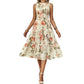 👗New Arrivals 50% OFF💥Women’s Sleeveless Floral Print Casual Dress – Smocked Bodice, Tiered Skirt, Midi Length ✨