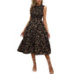 👗New Arrivals 50% OFF💥Women’s Sleeveless Floral Print Casual Dress – Smocked Bodice, Tiered Skirt, Midi Length ✨