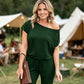 📢📢40% OFF !! ⏰Women's Casual Off Shoulder Short Sleeve Jumpsuit