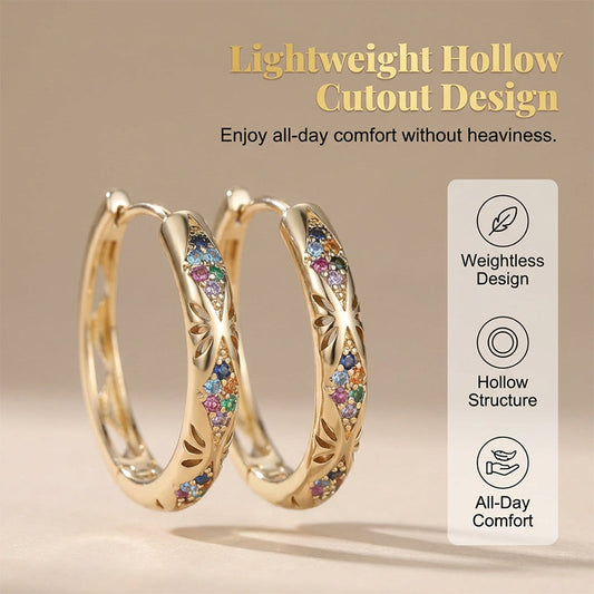 ✨Sparkling Zircon Hoop Earrings: The Perfect Mother’s Day Gift Set 🎁