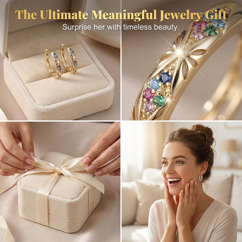 ✨Sparkling Zircon Hoop Earrings: The Perfect Mother’s Day Gift Set 🎁