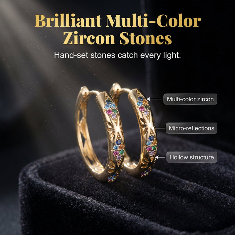 ✨Sparkling Zircon Hoop Earrings: The Perfect Mother’s Day Gift Set 🎁