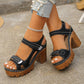 Women's Summer Platform One-Strap Sandals