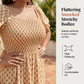 Square Neck Puff Sleeve Tiered Maxi Dress