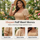 Square Neck Puff Sleeve Tiered Maxi Dress