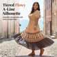 Square Neck Puff Sleeve Tiered Maxi Dress