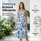 Women's Sleeveless Floral Print Midi Dress