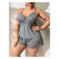 🥳2026 HOT SALE🥳💞50K+ SOLD!👗🌸 60% OFF! Lace Trim Camisole & Shorts Pajama Set – Soft satin-like fabric, adjustable straps & V-neck. Elastic waist shorts for easy on/off. Perfect for a relaxing night. 🛏️✨