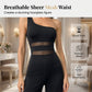 ⏳Time-Limited Special⏰One-Shoulder Mesh Panel Wide-Leg Jumpsuit