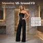 ⏳Time-Limited Special⏰One-Shoulder Mesh Panel Wide-Leg Jumpsuit