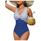 🥳2026 HOT SALE🥳💞50K+ SOLD!👵🏖️ 49% OFF! Women's One-Piece Swimsuit – Tummy control ruching, elegant twist-front. Wide straps stay put, no digging. Quick-dry fabric. Perfect for pool or beach. 🌊💕