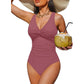 🥳2026 HOT SALE🥳💞50K+ SOLD!👵🏖️ 49% OFF! Women's One-Piece Swimsuit – Tummy control ruching, elegant twist-front. Wide straps stay put, no digging. Quick-dry fabric. Perfect for pool or beach. 🌊💕