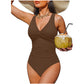 🥳2026 HOT SALE🥳💞50K+ SOLD!👵🏖️ 49% OFF! Women's One-Piece Swimsuit – Tummy control ruching, elegant twist-front. Wide straps stay put, no digging. Quick-dry fabric. Perfect for pool or beach. 🌊💕