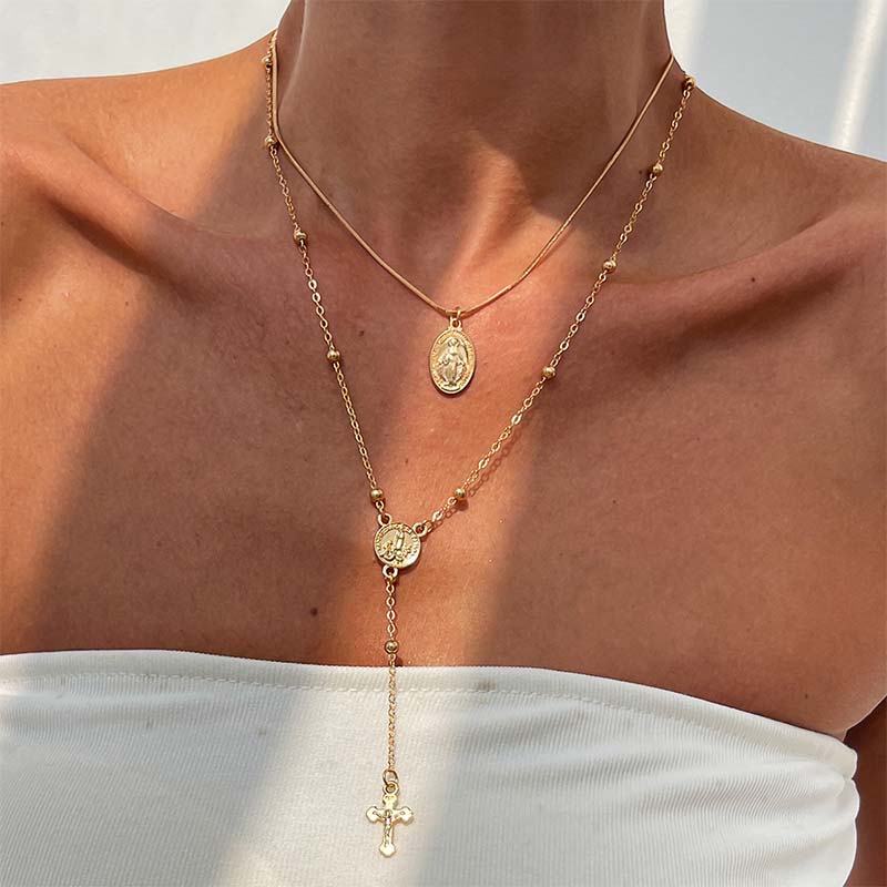 ✨ Gold Layered Necklace – Mother's Day Gift Set