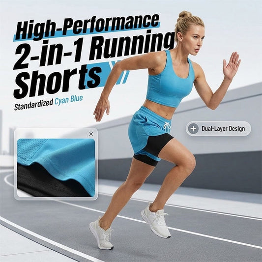 🥳2026 HOT SALE🥳2-in-1 Quick-Dry Running Shorts for Men & Women