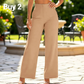 Women’s Solid Color Casual Wide Leg Pants