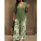 ⏰🔥LIMITED TIME 50% OFF! 🌸 Women’s V-Neck Blouse & Printed Wide-Leg Pants Set – Trendy, Comfortable & Perfect for Any Occasion 💃✨