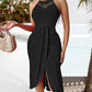 💐50% OFF ! Sleeveless Irregular Halter Dress – Show Elegant Back & Neckline 🌸✨【Limited Offer】
