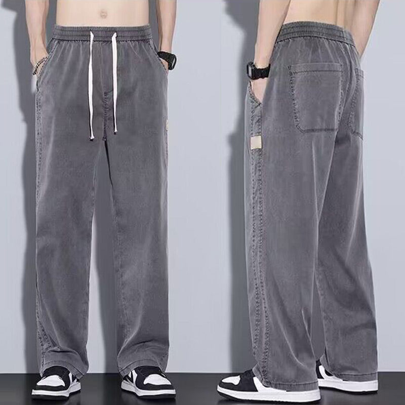 💯 NEW! Men's Ice Silk Straight Casual Jeans