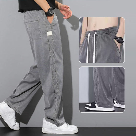💯 NEW! Men's Ice Silk Straight Casual Jeans