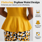 Women's 2-Piece Peplum Top and Bodycon Skirt Set