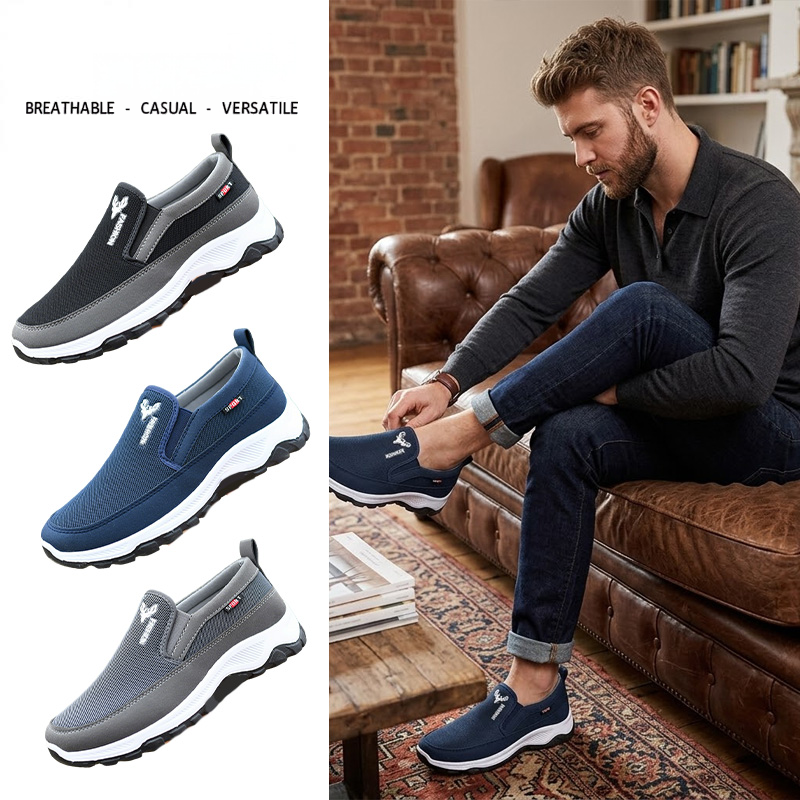 Men's Breathable Slip-On Walking Shoes