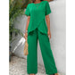 ⏰50% OFF! 💃 Women’s Casual Asymmetrical Top & Wide-Leg Pants Outfit – Flowy, Comfortable & Effortlessly Chic ✨🌿