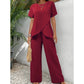 ⏰50% OFF! 💃 Women’s Casual Asymmetrical Top & Wide-Leg Pants Outfit – Flowy, Comfortable & Effortlessly Chic ✨🌿