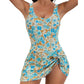 👙Last Day Sale 50% OFF💃Women's One Piece Tummy Control Tie Knot Swimsuit