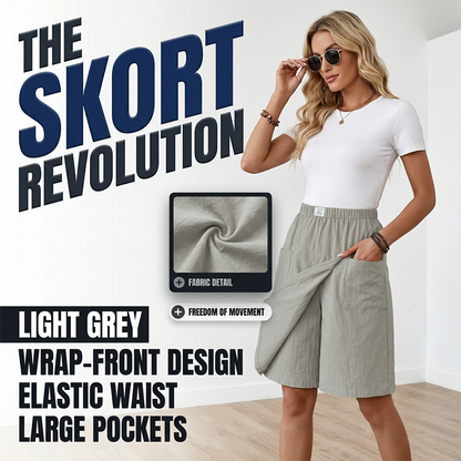 🎉 LIMITED TIME: 50% OFF! ⏳💃Women's Casual Elastic Waist Wrap Skort