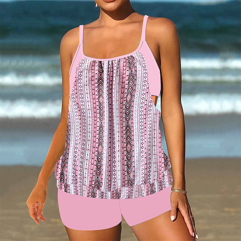 💨🔄 LIMITED TIME 50% OFF! 🏊‍♀️Tankini & Shorts Set – Flexible fit & quick-dry fabric – Move freely in water.