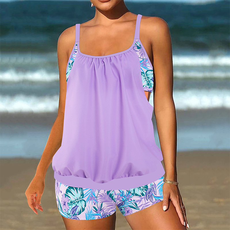 💨🔄 LIMITED TIME 50% OFF! 🏊‍♀️Tankini & Shorts Set – Flexible fit & quick-dry fabric – Move freely in water.