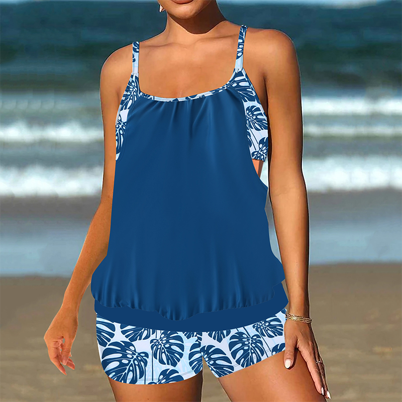 💨🔄 LIMITED TIME 50% OFF! 🏊‍♀️Tankini & Shorts Set – Flexible fit & quick-dry fabric – Move freely in water.