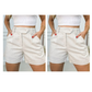 Women's High-Waist Pleated Shorts
