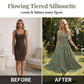 💛Women's Halter Neck Backless Tiered Maxi Dress🌊