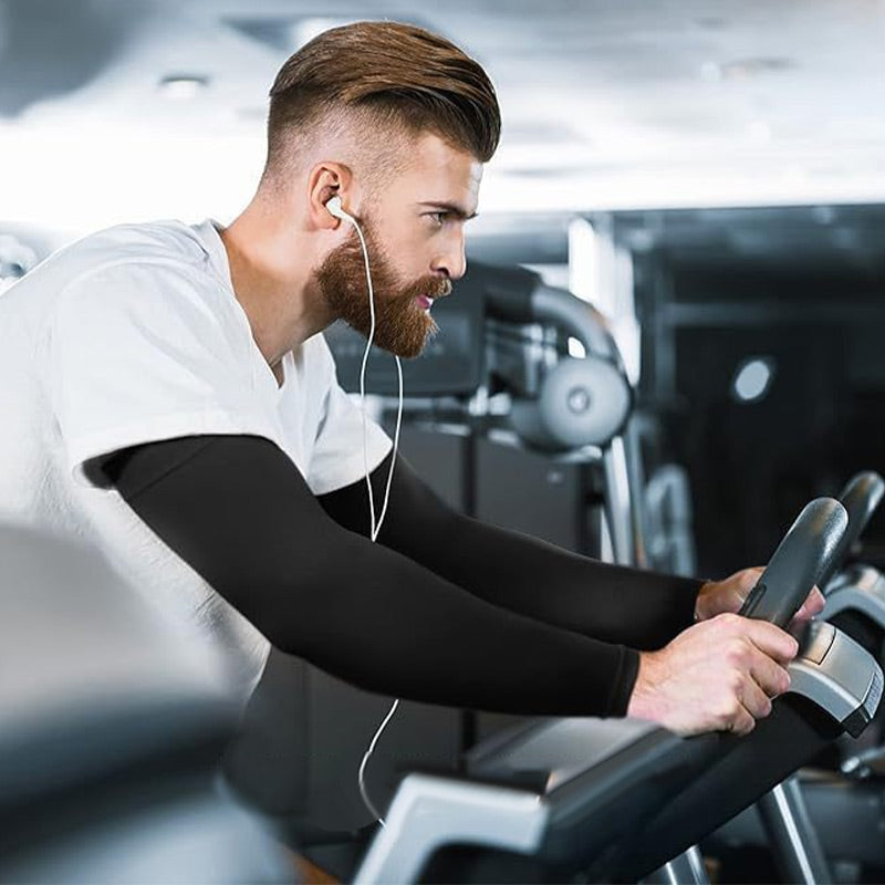 🧤  Last Day Special Price $ 15.99 !  ☀️ Buy more save more 🎁 Sporty Cooling Compression Sleeves with UV Protection – Cool, Protective, and Perfect for Outdoor Sports 🏃‍♂️