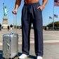 📢📢50% OFF !! ⏰Men's Elastic Waist Drawstring Straight Leg Pants