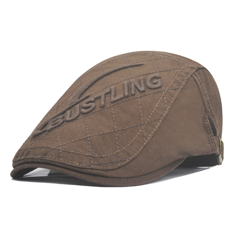 Men's "Bustling" Embossed Flat Ivy Cap
