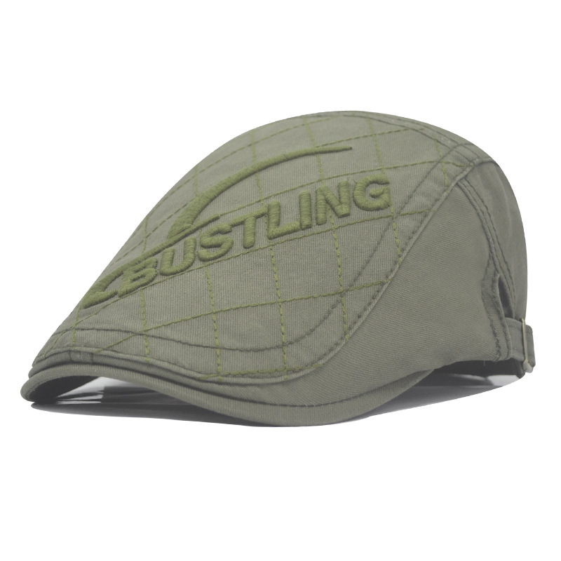 Men's "Bustling" Embossed Flat Ivy Cap
