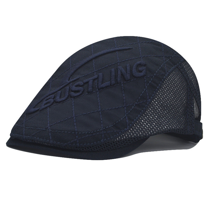 Men's "Bustling" Embossed Flat Ivy Cap