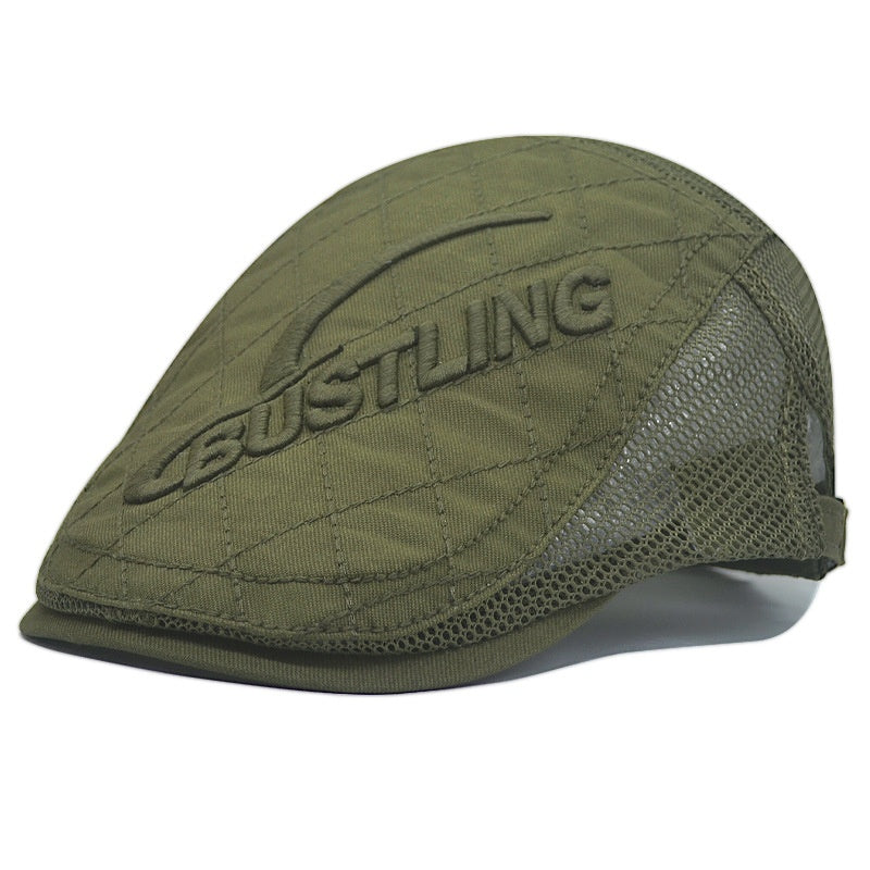 Men's "Bustling" Embossed Flat Ivy Cap