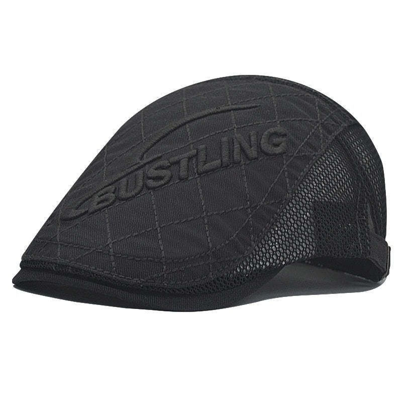 Men's "Bustling" Embossed Flat Ivy Cap