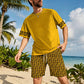 ⏰🔥TIME-LIMITED 50% OFF! 🏃‍♂️ Men’s Summer Tracksuit Set – Quick-Dry, Graphic & Stylish Yellow ✨