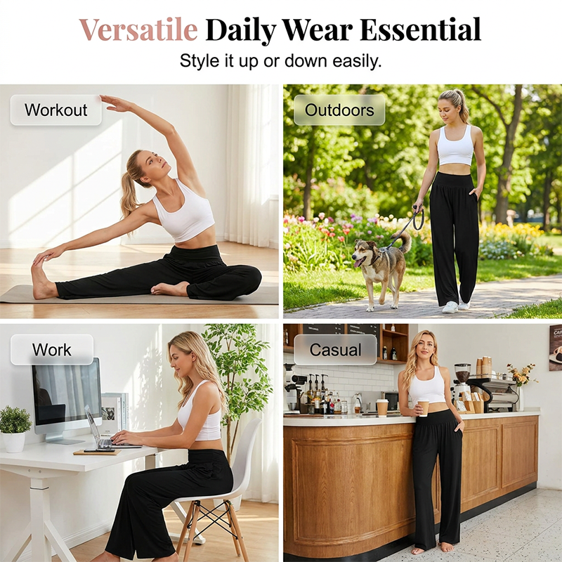 Limited Offer! High-Waist Yoga & Lounge Pants✨Pockets Included👖Ultimate Comfort