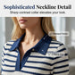 Flash Sale! ✨Stylish Striped Collared Short-Sleeve Dress👗Elegant & Slimming