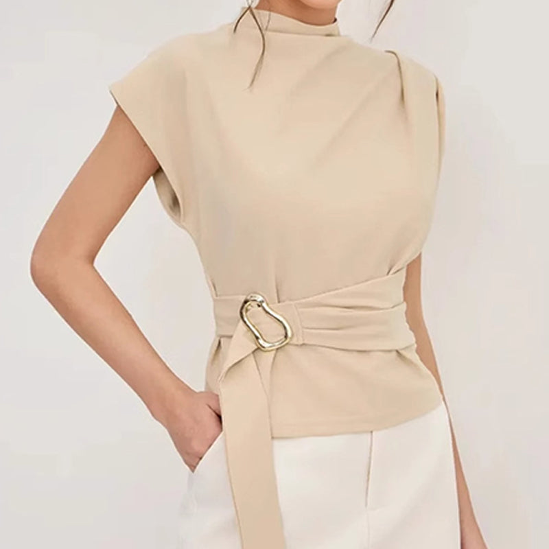 Women’s Elegant Mock Neck Top
